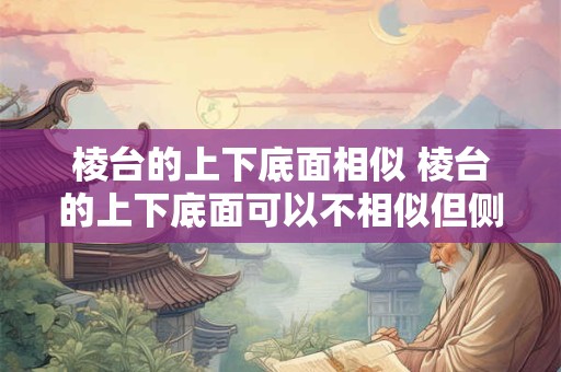 棱台的上下底面相似 棱台的上下底面可以不相似但侧棱长一定相等