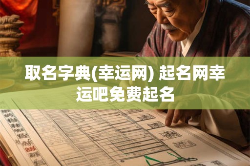 取名字典(幸运网) 起名网幸运吧免费起名