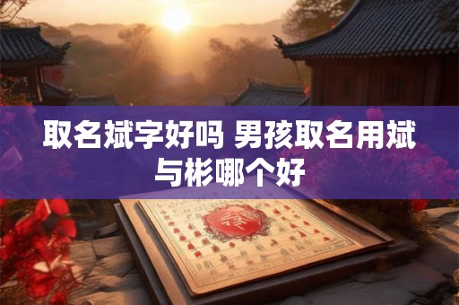 取名斌字好吗 男孩取名用斌与彬哪个好