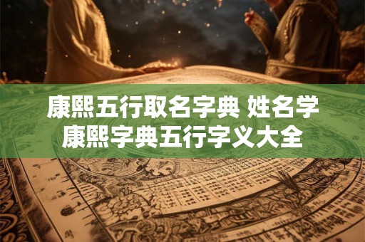 康熙五行取名字典 姓名学康熙字典五行字义大全