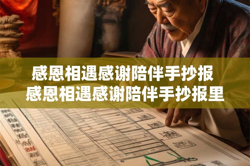 感恩相遇感谢陪伴手抄报 感恩相遇感谢陪伴手抄报里可以有拥有什么图案