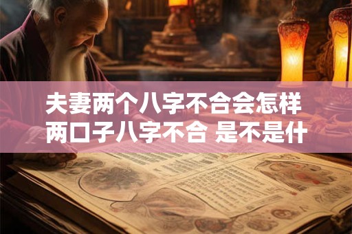 夫妻两个八字不合会怎样 两口子八字不合 是不是什么事情都做不好