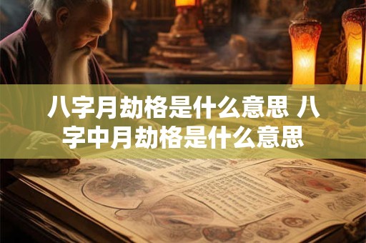 八字月劫格是什么意思 八字中月劫格是什么意思