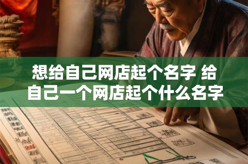 想给自己网店起个名字 给自己一个网店起个什么名字最好