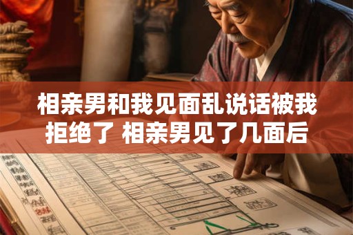 相亲男和我见面乱说话被我拒绝了 相亲男见了几面后就动手动脚 还有必要相处下去吗