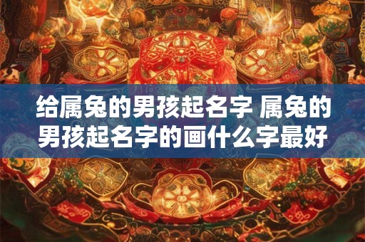 给属兔的男孩起名字 属兔的男孩起名字的画什么字最好呀