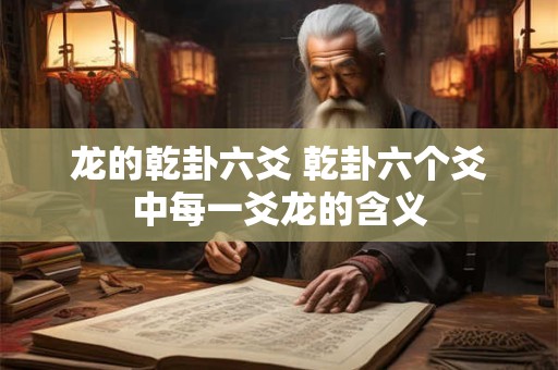 龙的乾卦六爻 乾卦六个爻中每一爻龙的含义