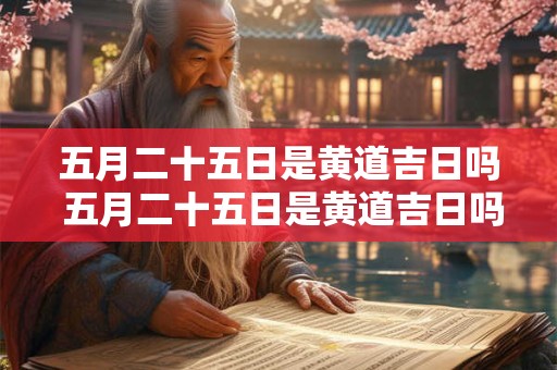 五月二十五日是黄道吉日吗 五月二十五日是黄道吉日吗为什么