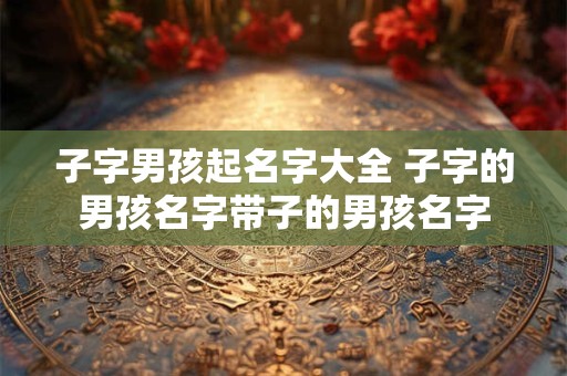 子字男孩起名字大全 子字的男孩名字带子的男孩名字