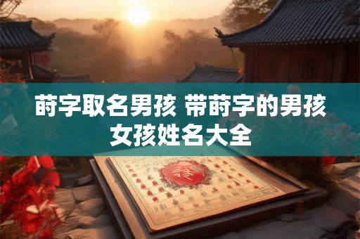莳字取名男孩 带莳字的男孩女孩姓名大全