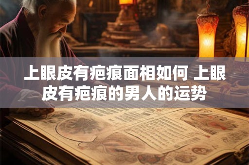 上眼皮有疤痕面相如何 上眼皮有疤痕的男人的运势