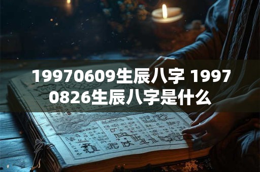 19970609生辰八字 19970826生辰八字是什么