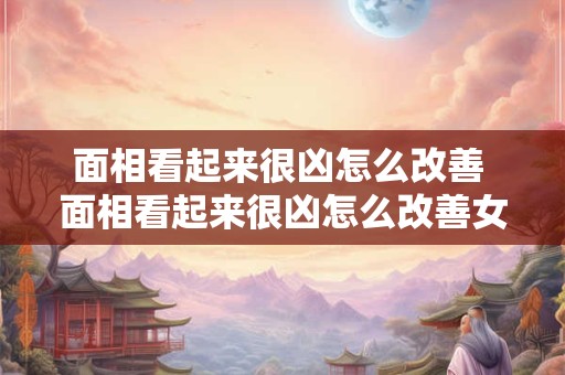 面相看起来很凶怎么改善 面相看起来很凶怎么改善女生