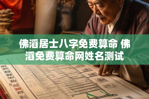 佛滔居士八字免费算命 佛滔免费算命网姓名测试