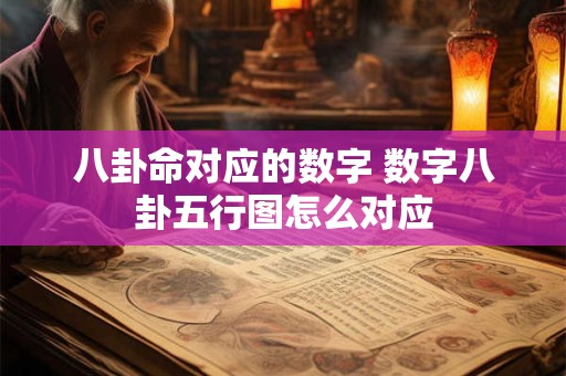 八卦命对应的数字 数字八卦五行图怎么对应