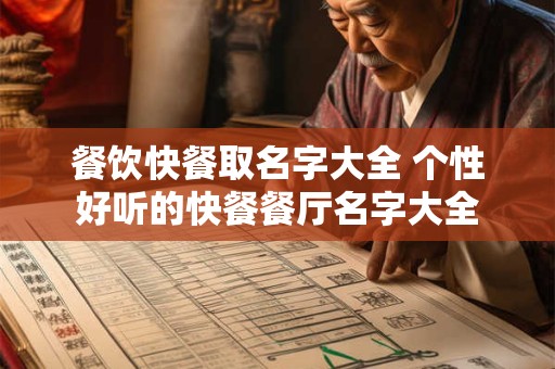 餐饮快餐取名字大全 个性好听的快餐餐厅名字大全