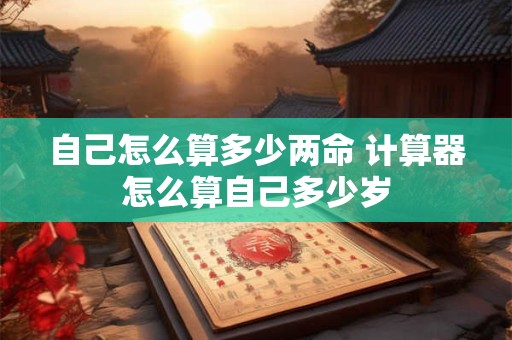 自己怎么算多少两命 计算器怎么算自己多少岁