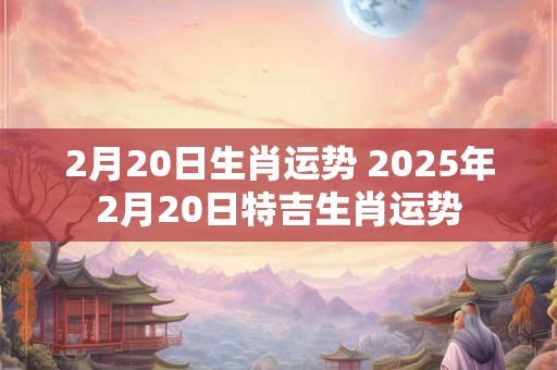 2月20日生肖运势 2025年2月20日特吉生肖运势