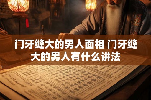 门牙缝大的男人面相 门牙缝大的男人有什么讲法