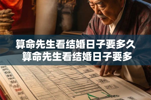 算命先生看结婚日子要多久 算命先生看结婚日子要多久才能看好