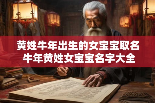 黄姓牛年出生的女宝宝取名 牛年黄姓女宝宝名字大全2025有寓意