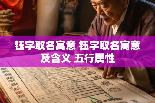钰字取名寓意 钰字取名寓意及含义 五行属性