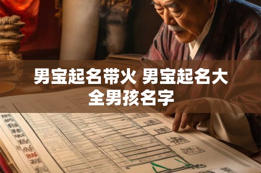 男宝起名带火 男宝起名大全男孩名字