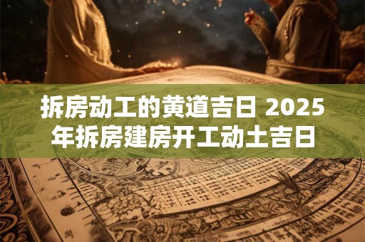 拆房动工的黄道吉日 2025年拆房建房开工动土吉日