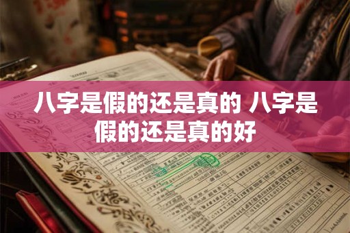 八字是假的还是真的 八字是假的还是真的好