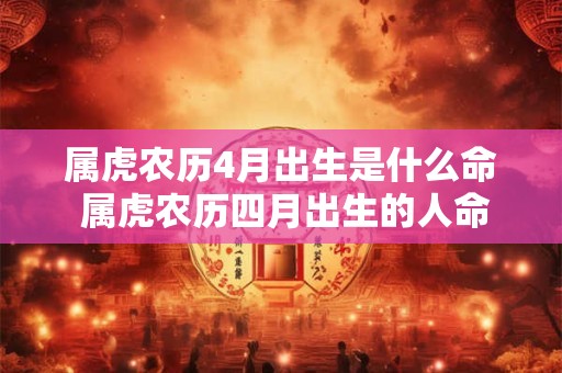 属虎农历4月出生是什么命 属虎农历四月出生的人命运好不好