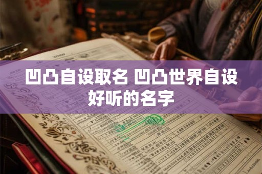 凹凸自设取名 凹凸世界自设好听的名字