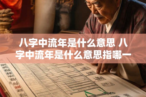 八字中流年是什么意思 八字中流年是什么意思指哪一年