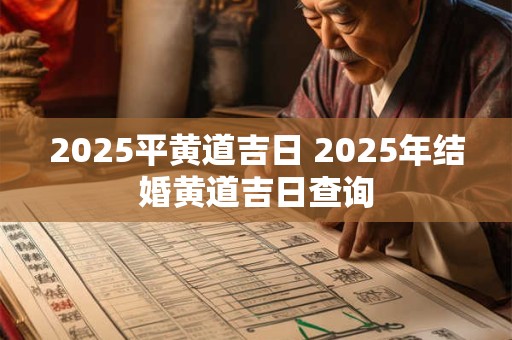 2025平黄道吉日 2025年结婚黄道吉日查询
