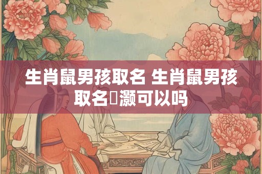生肖鼠男孩取名 生肖鼠男孩取名宬灏可以吗