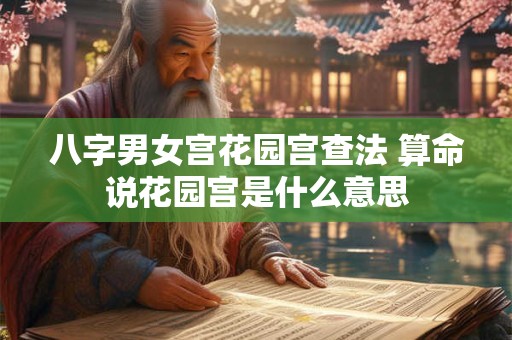 八字男女宫花园宫查法 算命说花园宫是什么意思