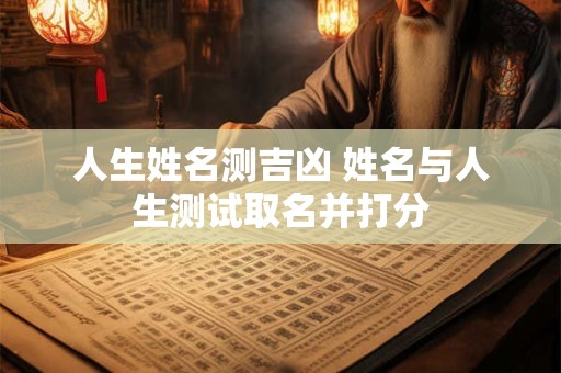 人生姓名测吉凶 姓名与人生测试取名并打分