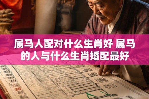 属马人配对什么生肖好 属马的人与什么生肖婚配最好