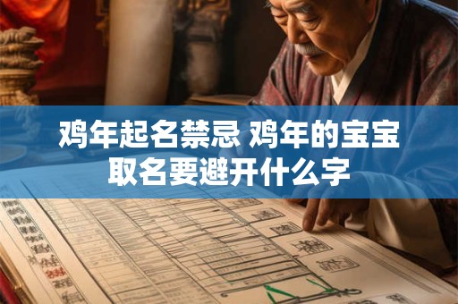 鸡年起名禁忌 鸡年的宝宝取名要避开什么字