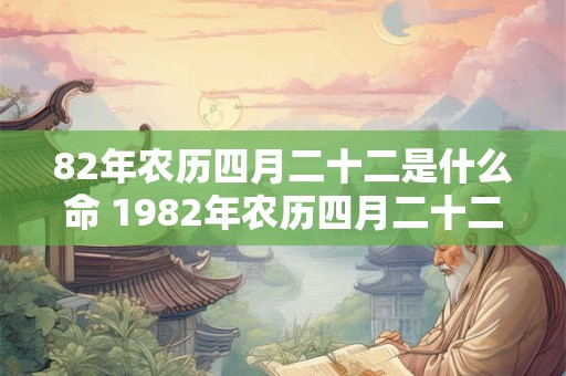 82年农历四月二十二是什么命 1982年农历四月二十二是什么命