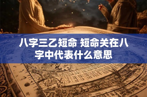 八字三乙短命 短命关在八字中代表什么意思