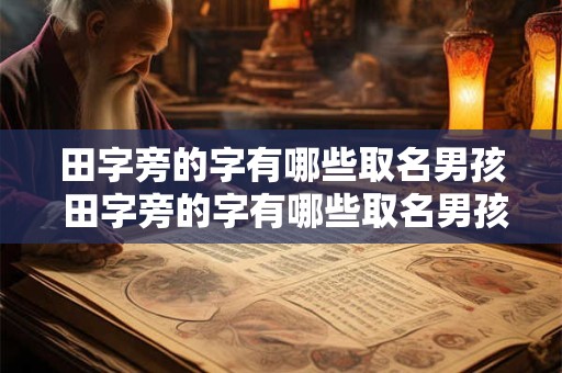 田字旁的字有哪些取名男孩 田字旁的字有哪些取名男孩名字