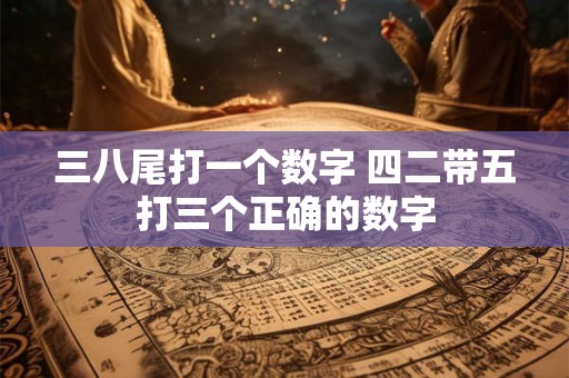 三八尾打一个数字 四二带五打三个正确的数字