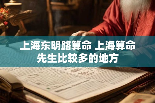 上海东明路算命 上海算命先生比较多的地方