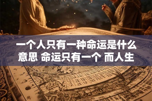一个人只有一种命运是什么意思 命运只有一个 而人生却有多种选择
