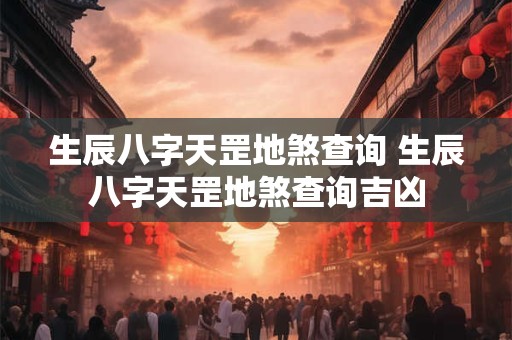 生辰八字天罡地煞查询 生辰八字天罡地煞查询吉凶