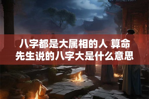 八字都是大属相的人 算命先生说的八字大是什么意思