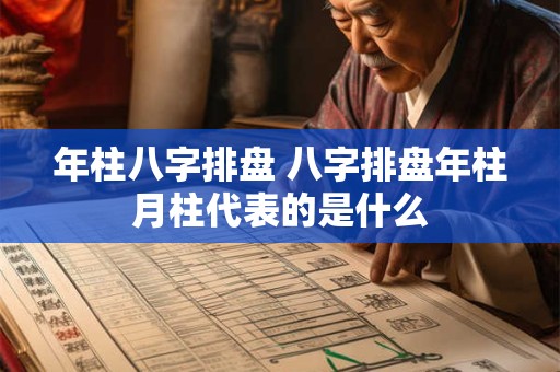 年柱八字排盘 八字排盘年柱月柱代表的是什么