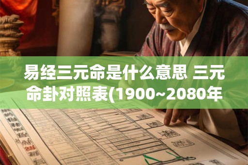 易经三元命是什么意思 三元命卦对照表(1900~2080年)