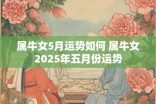 属牛女5月运势如何 属牛女2025年五月份运势
