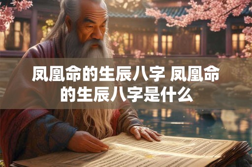 凤凰命的生辰八字 凤凰命的生辰八字是什么